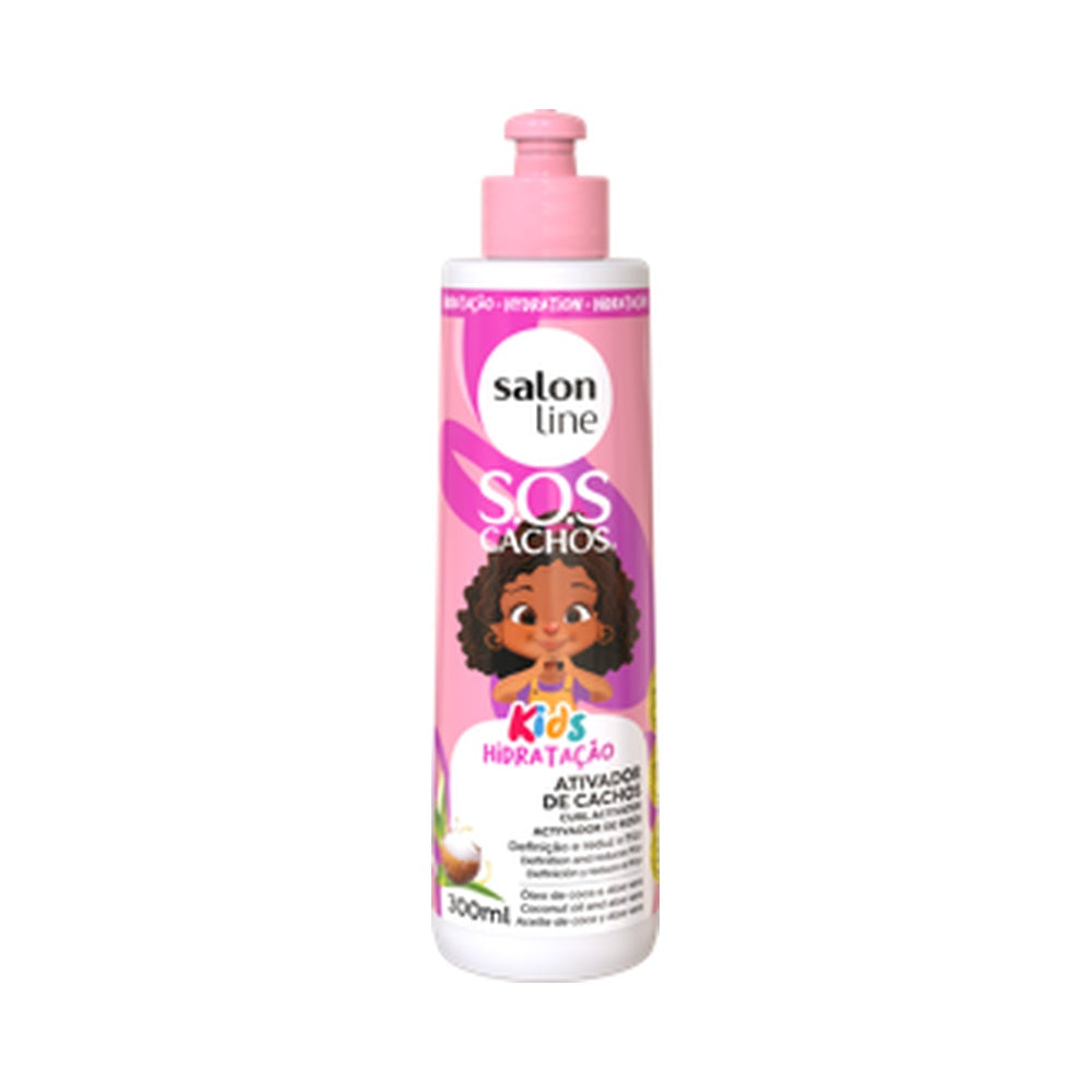 Salonline Curly Hair Product - ATIVADOR DE CACHOS KIDS HIDRATAÇÃO SOS CACHOS SL 300ML EXP