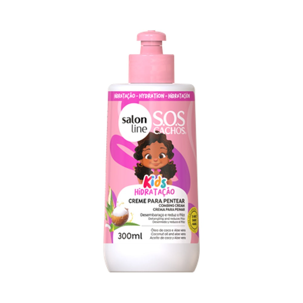 Salonline Curly Hair Product - CREME PARA PENTEAR KIDS HIDRATAÇAÕ SOS CACHOS 300ML EXP